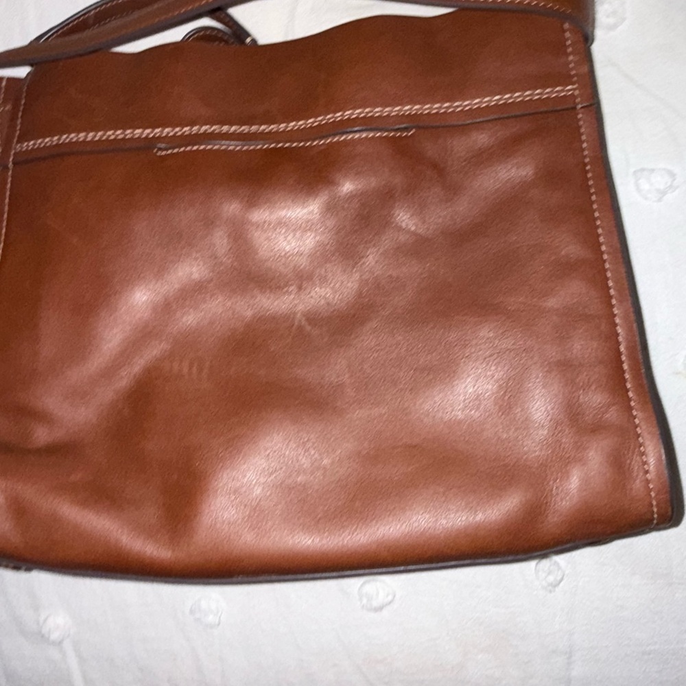 Fossil Tan Leather Shoulder Bag - Picture 2 of 5